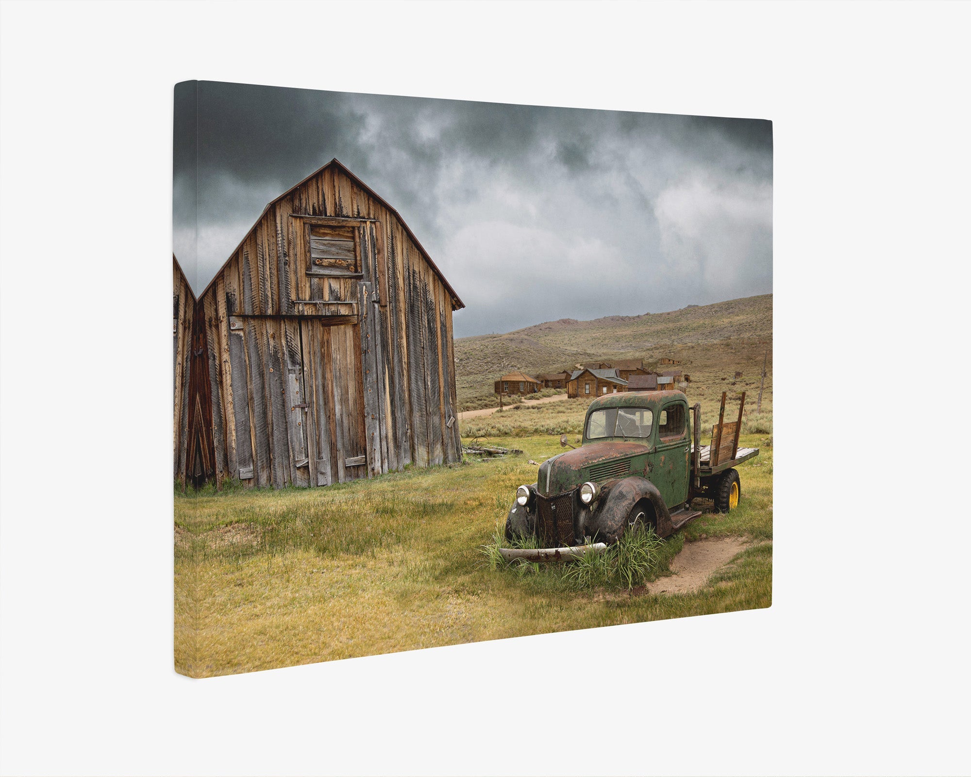 Rustic Farmhouse Canva Print, 'Old Car at Bodie'