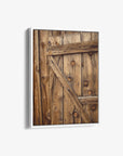 Farmhouse Barn Door Canvas Print 'Rustic Wood Door'