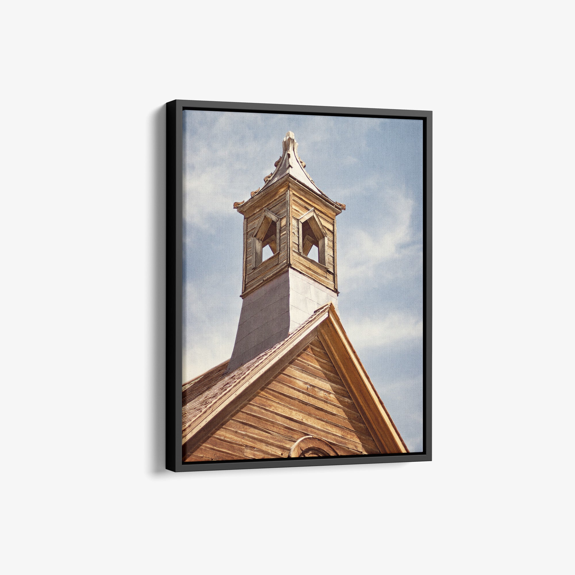 Rustic American West Farmhouse Canvas Art, 'Old Church Tower'