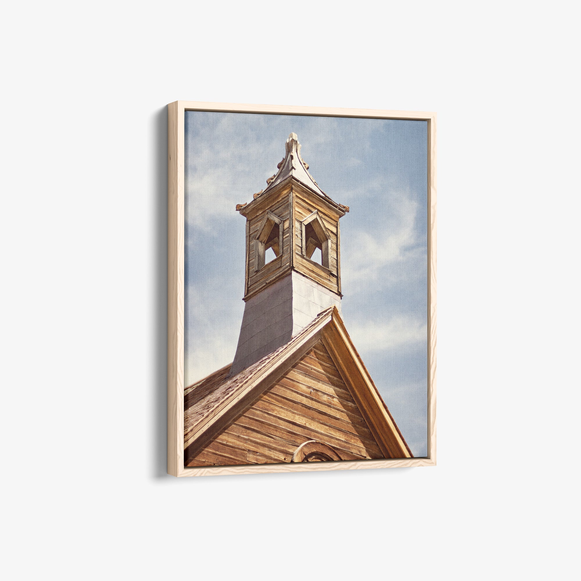 Rustic American West Farmhouse Canvas Art, 'Old Church Tower'