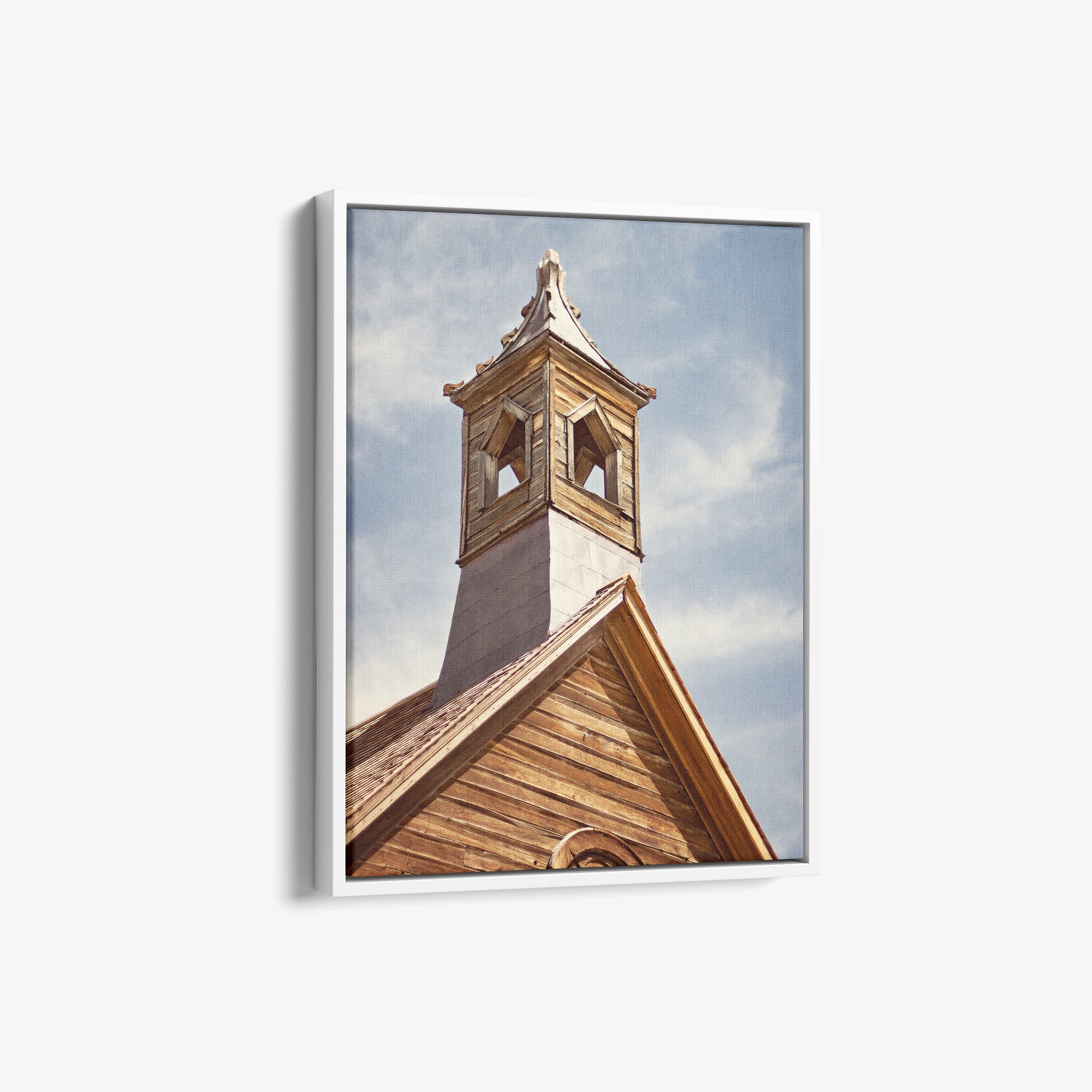 Rustic American West Farmhouse Canvas Art, 'Old Church Tower'