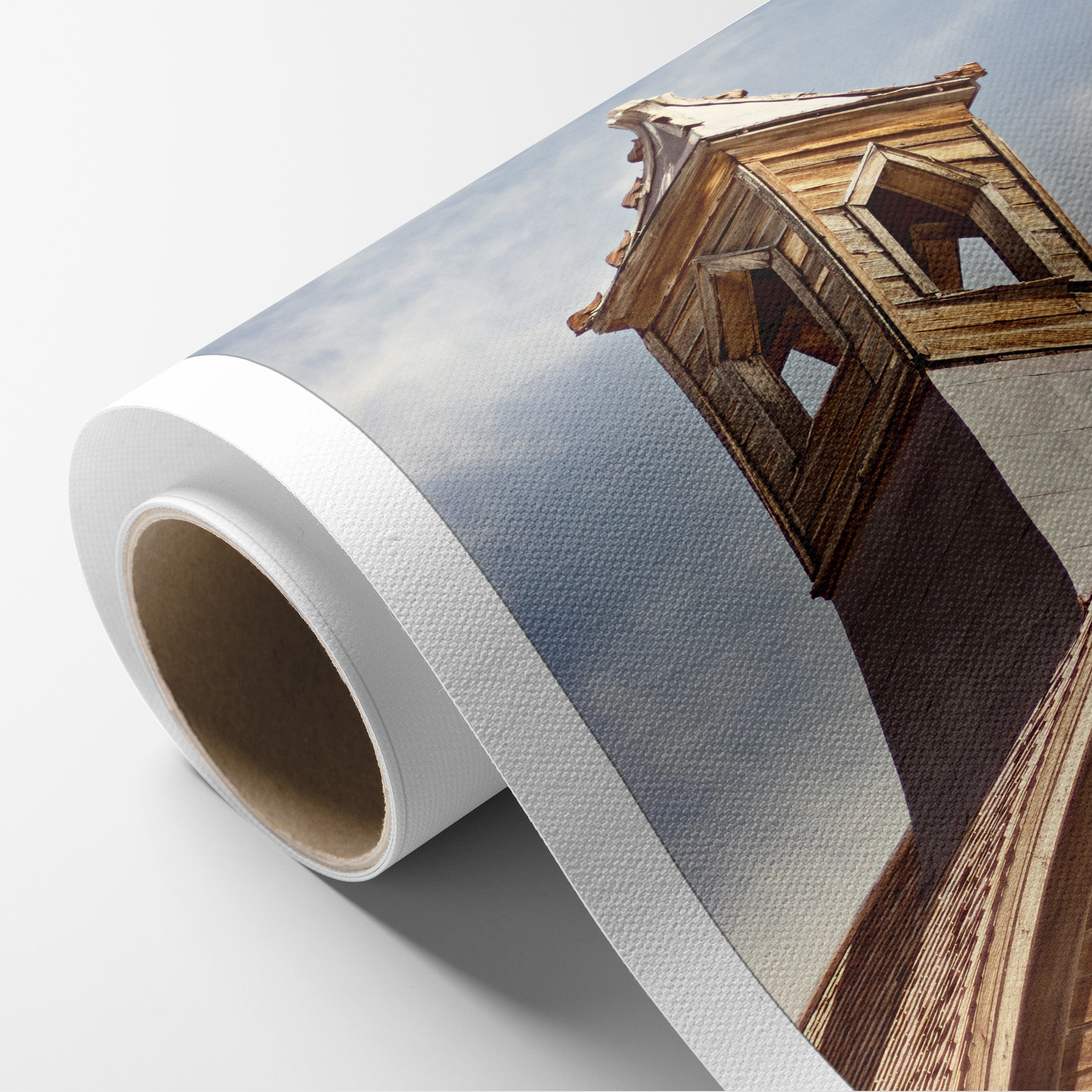 Rustic American West Farmhouse Canvas Art, 'Old Church Tower'