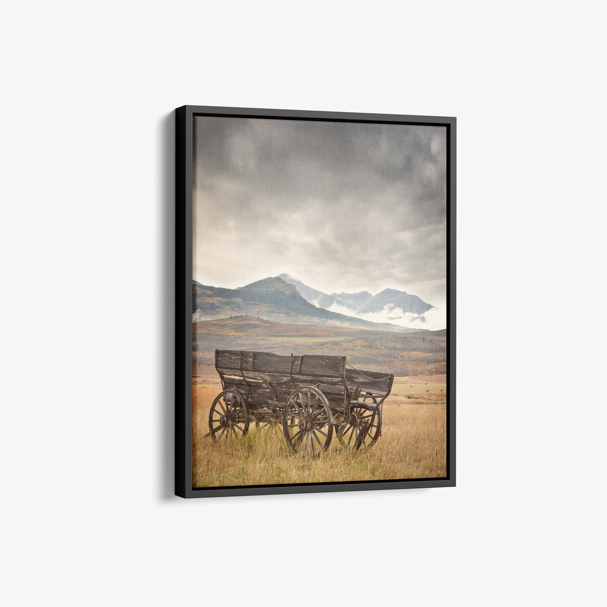 Rustic Farmhouse Canvas Wall Art, 'Old Wagon'