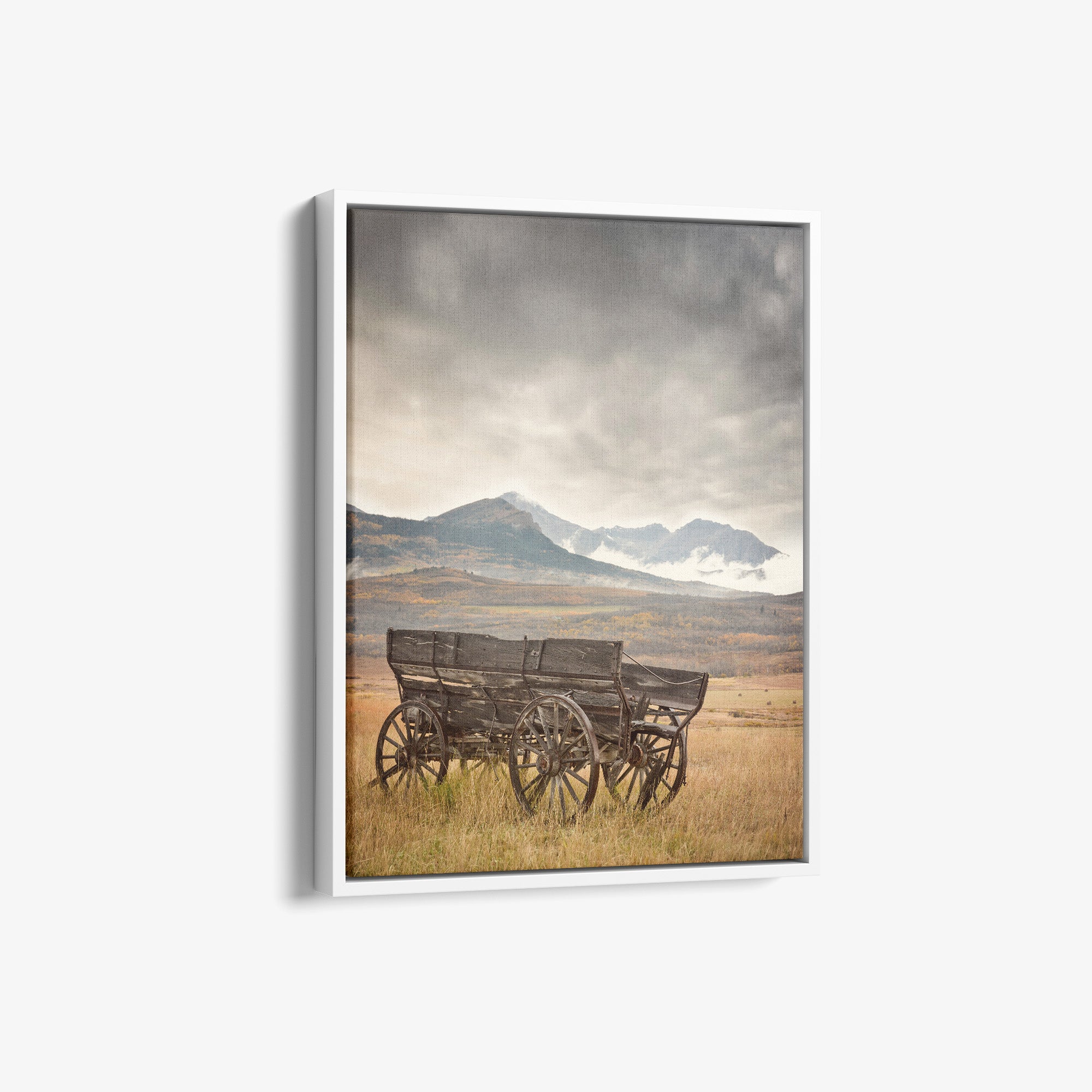 Rustic Farmhouse Canvas Wall Art, 'Old Wagon'