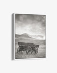Rustic Farmhouse Canvas Wall Art, 'Old Wagon (Black & White)'