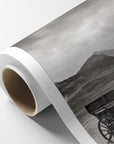 Rustic Farmhouse Canvas Wall Art, 'Old Wagon (Black & White)'
