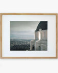 Framed archival photographic Griffith Observatory Print, 'The Sky At Night' of a Los Angeles city view at dusk viewed from a high vantage point next to the Griffith Observatory, showcasing a twinkling skyline under a soft, dark sky by Offley Green.