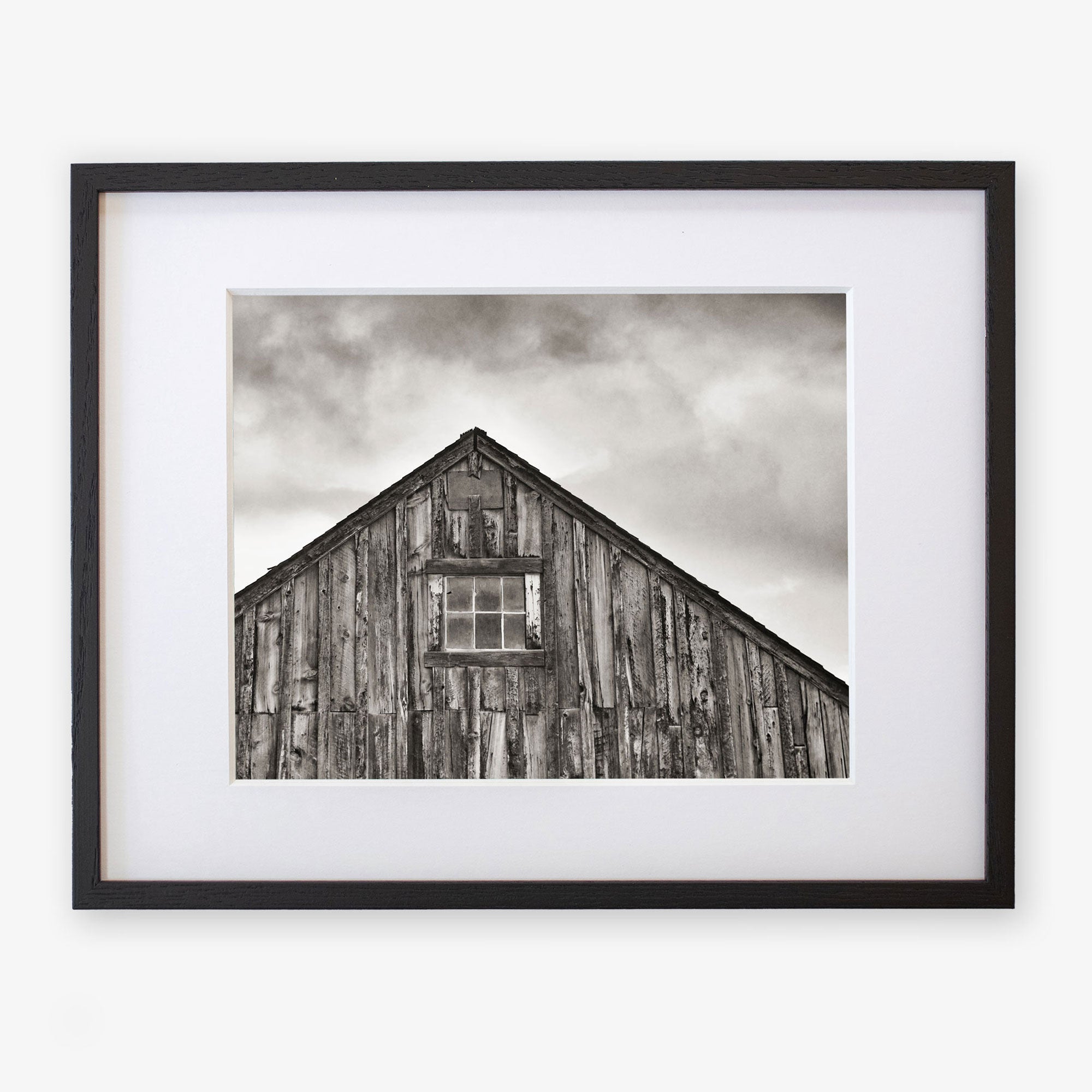 Farmhouse Rustic Print, 'Old Barn at Bodie (Black & White)'