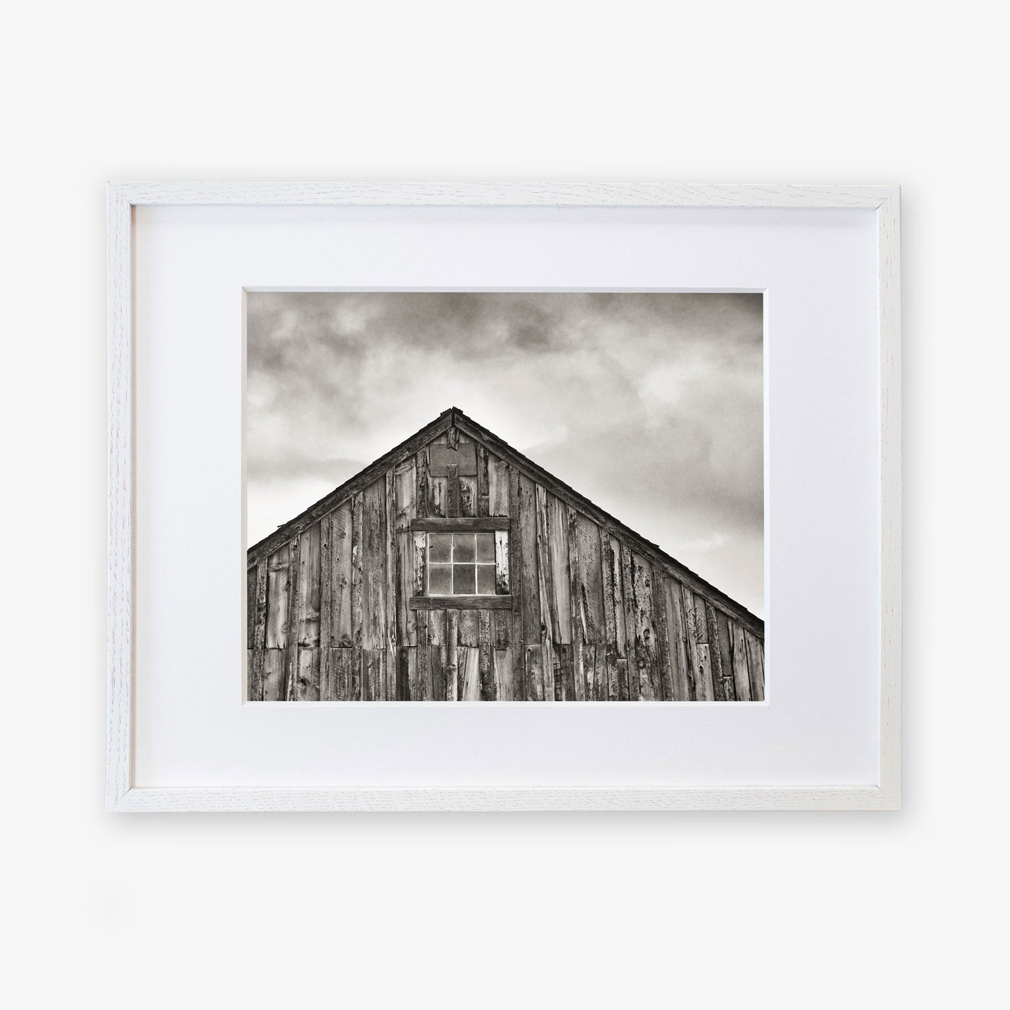Farmhouse Rustic Print, 'Old Barn at Bodie (Black & White)'