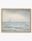 Nautical Sail Boat Art, 'Sailing Into Rain'