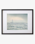 Nautical Sail Boat Art, 'Sailing Into Rain'