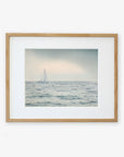 Nautical Sail Boat Art, 'Sailing Into Rain'