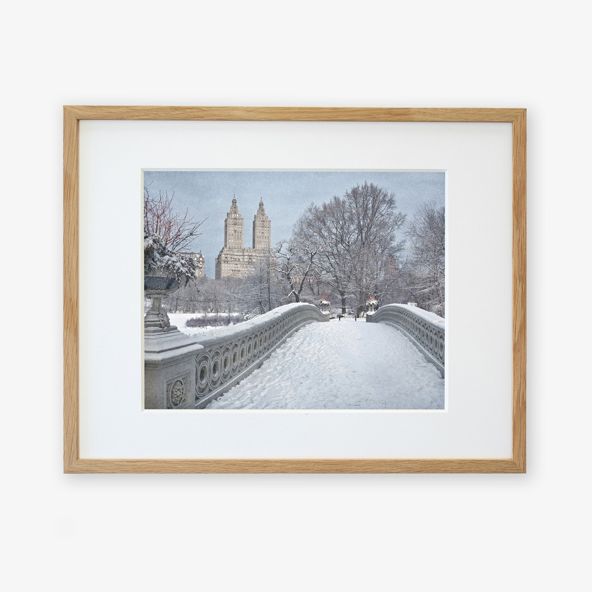New York City Print, 'Snow on Bow Bridge'