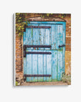 Rustic Country Cottage Wall Art, 'Flakey Blue Barn Door'