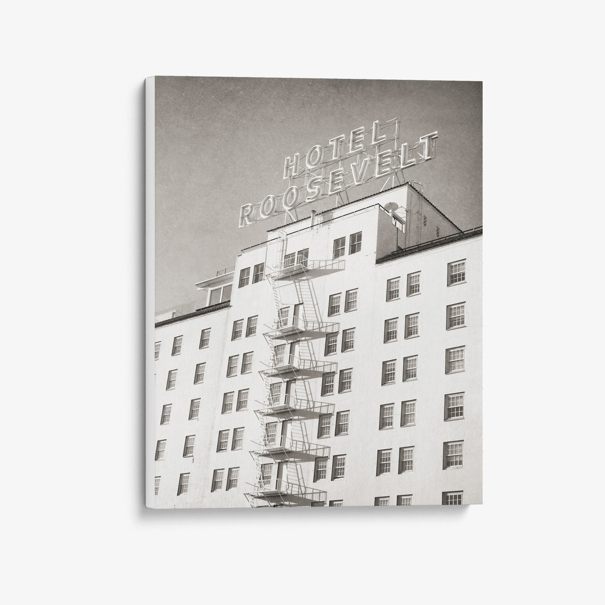 Vintage Black and White Hollywood Wall Art, 'Roosevelt Hotel'