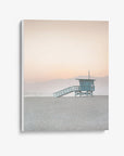 California Lifeguard Tower Canvas Print, 'Safety at Dusk'