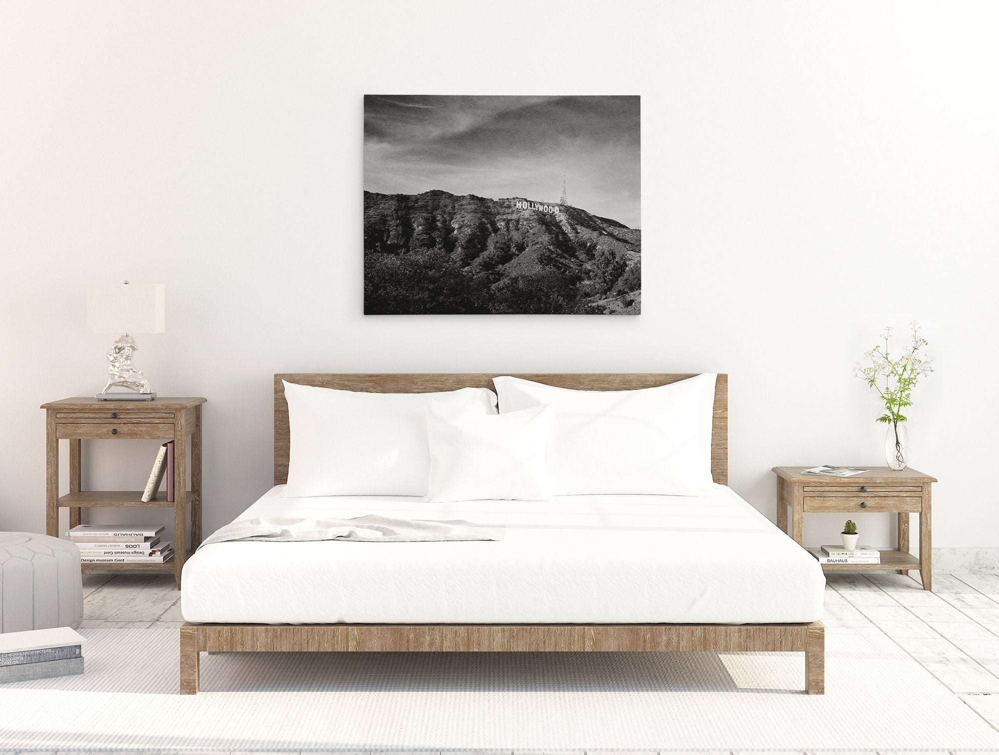 Hollywood Sign Black and White Vintage Wall Art, &#39;Old Hollywood&#39;