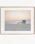 Pink Coastal Print, 'Lifeguard Tower'
