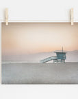 Pink Coastal Print, 'Lifeguard Tower'