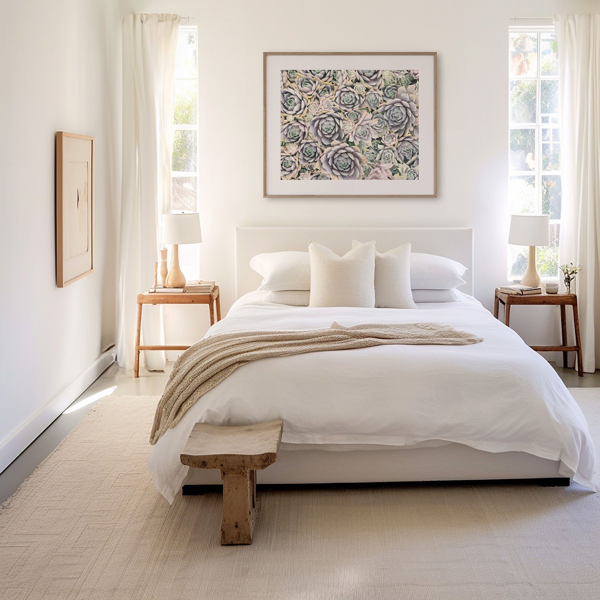 Pastel Green Botanical Print &#39;Succulents Forever&#39;