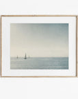 Moody Nautical Seascape Print, 'Sail Boats Approaching'