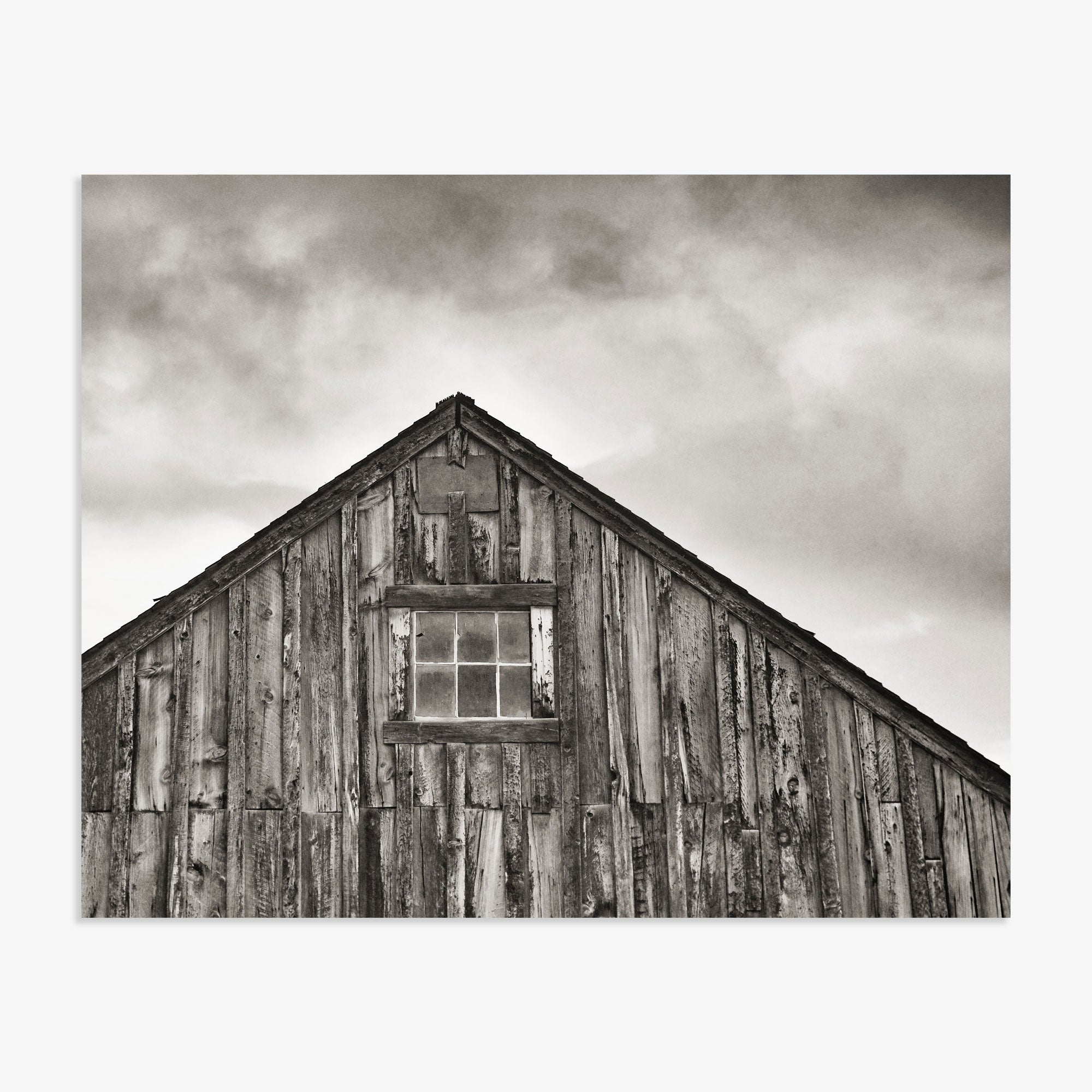 Farmhouse Rustic Print, 'Old Barn at Bodie (Black &amp; White)'
