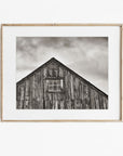 Farmhouse Rustic Print, 'Old Barn at Bodie (Black & White)'