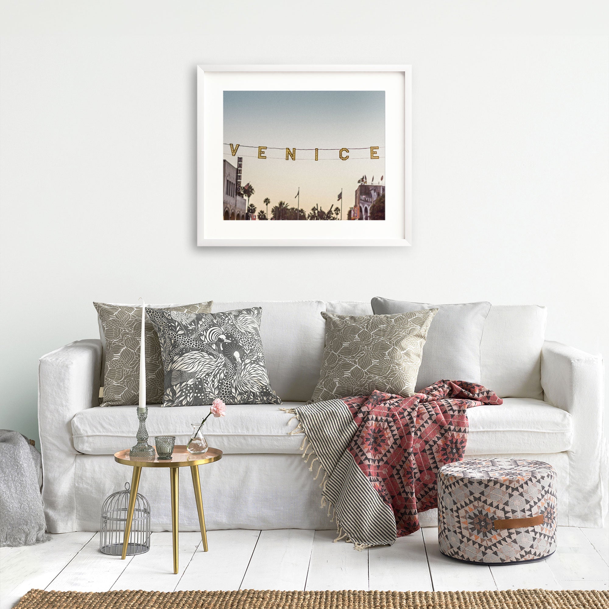 Venice Beach Sign Wall Art, 'Venice Sunset'