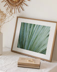 Abstract Green Botanical Print, 'Strands and Spikes'