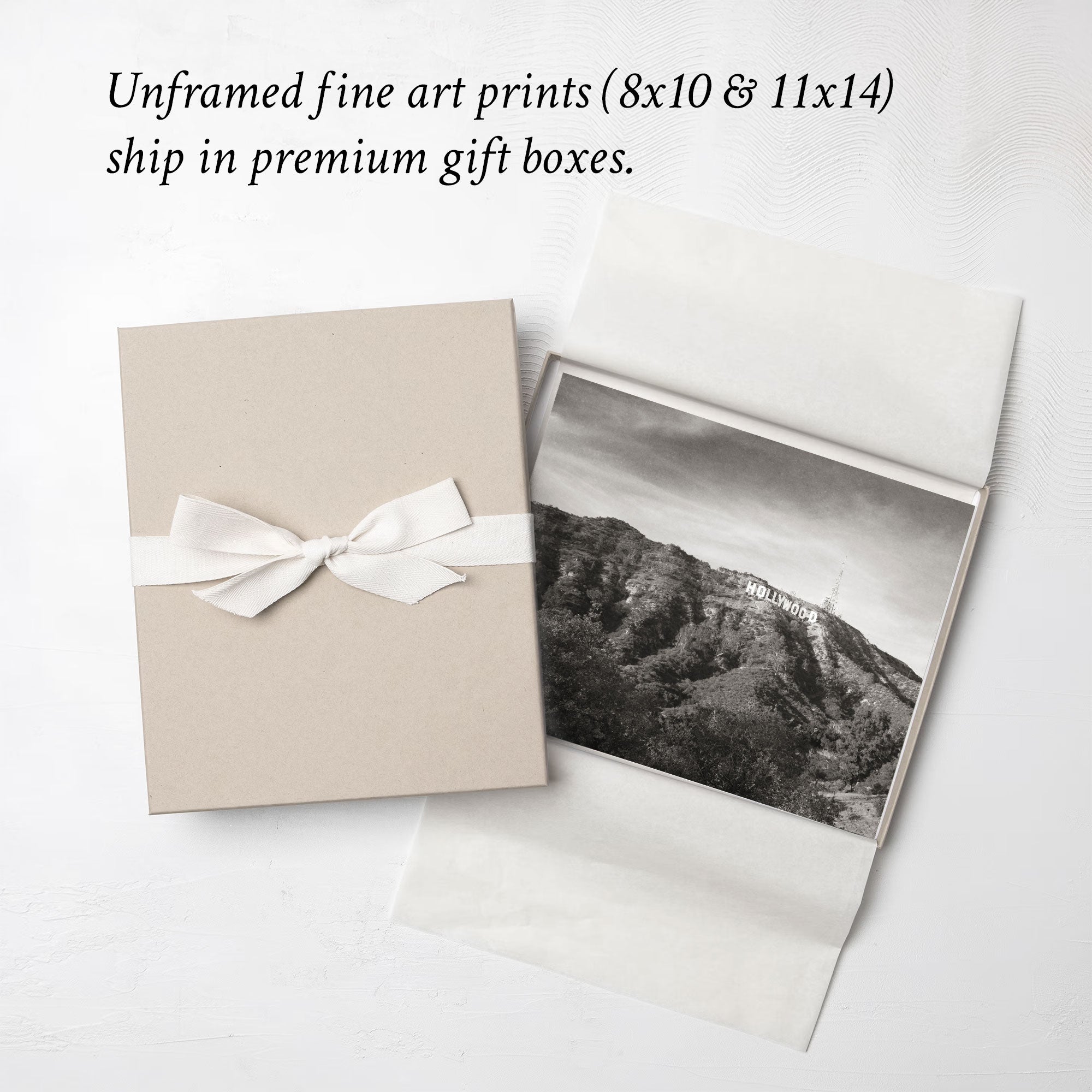 Hollywood Sign Black and White Vintage Print, &#39;Old Hollywood&#39;