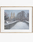 New York City Print, 'Snow on Bow Bridge'