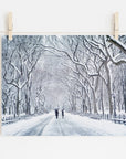 New York Central Park Print, 'The Mall In Winter'