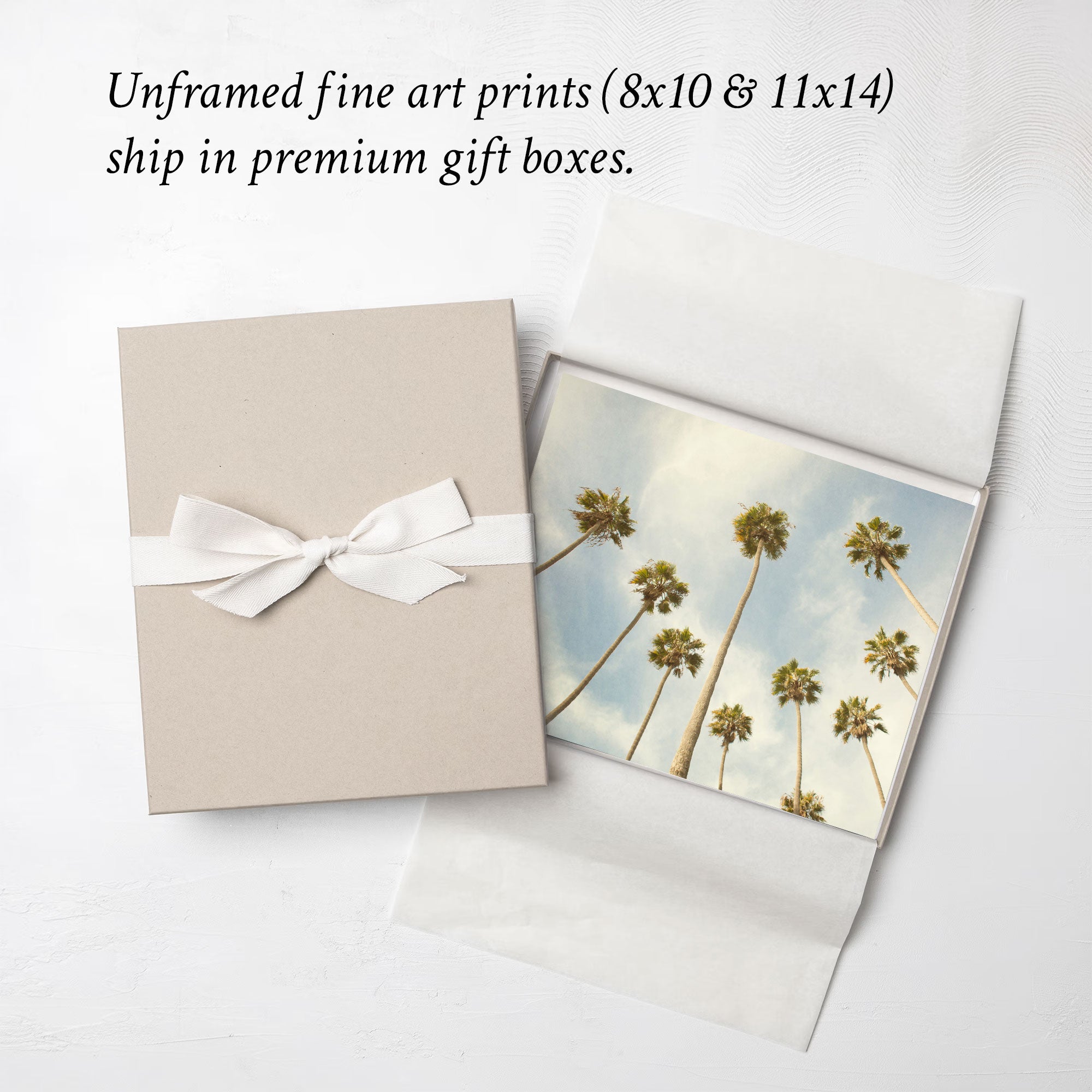 Palm Tree Print, California Beach Scene &#39;Reach for the Palms&#39;