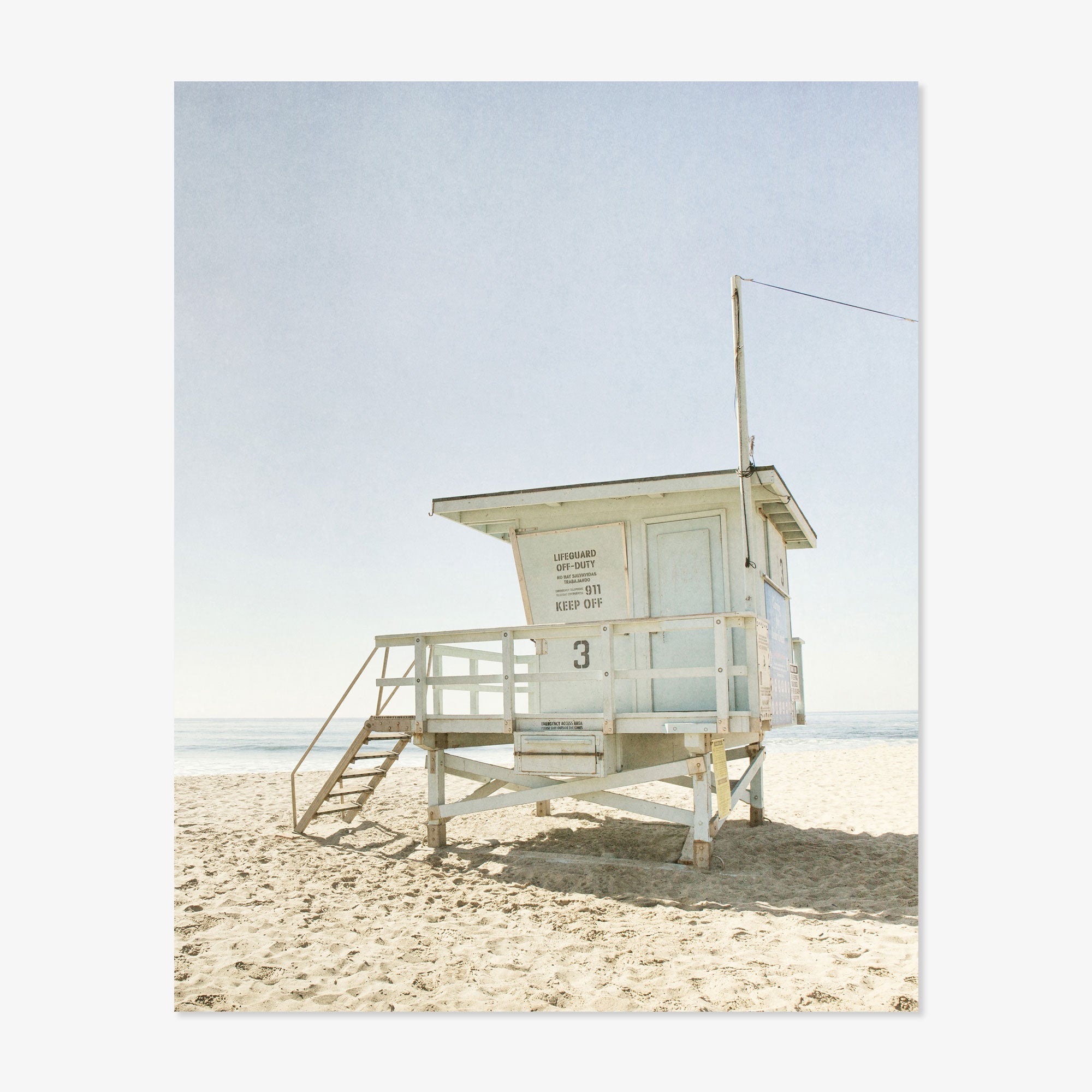 California Malibu Beach Print 'Surfrider Lifeguard'