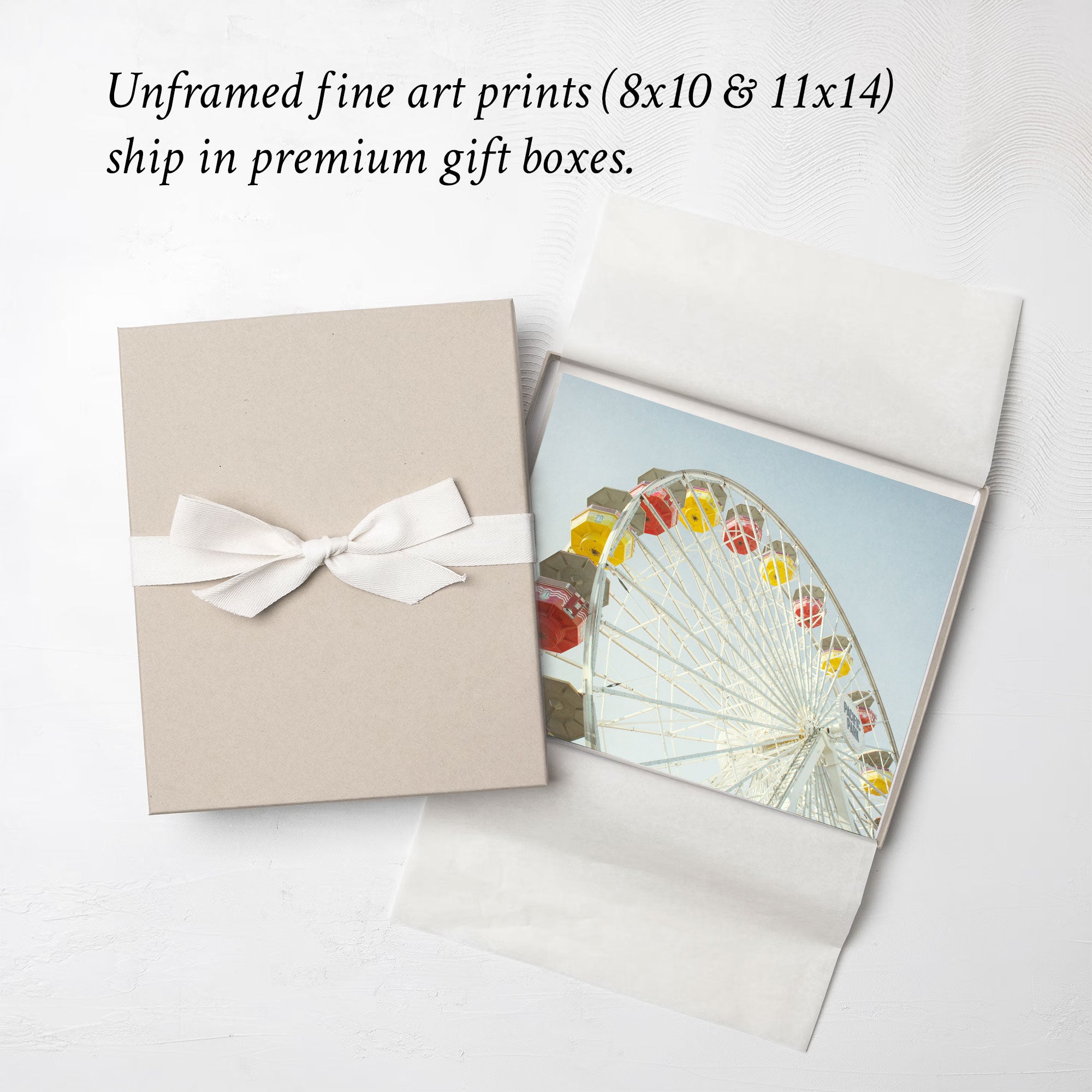 Santa Monica Ferris Wheel Print, &#39;Ferris Above&#39;