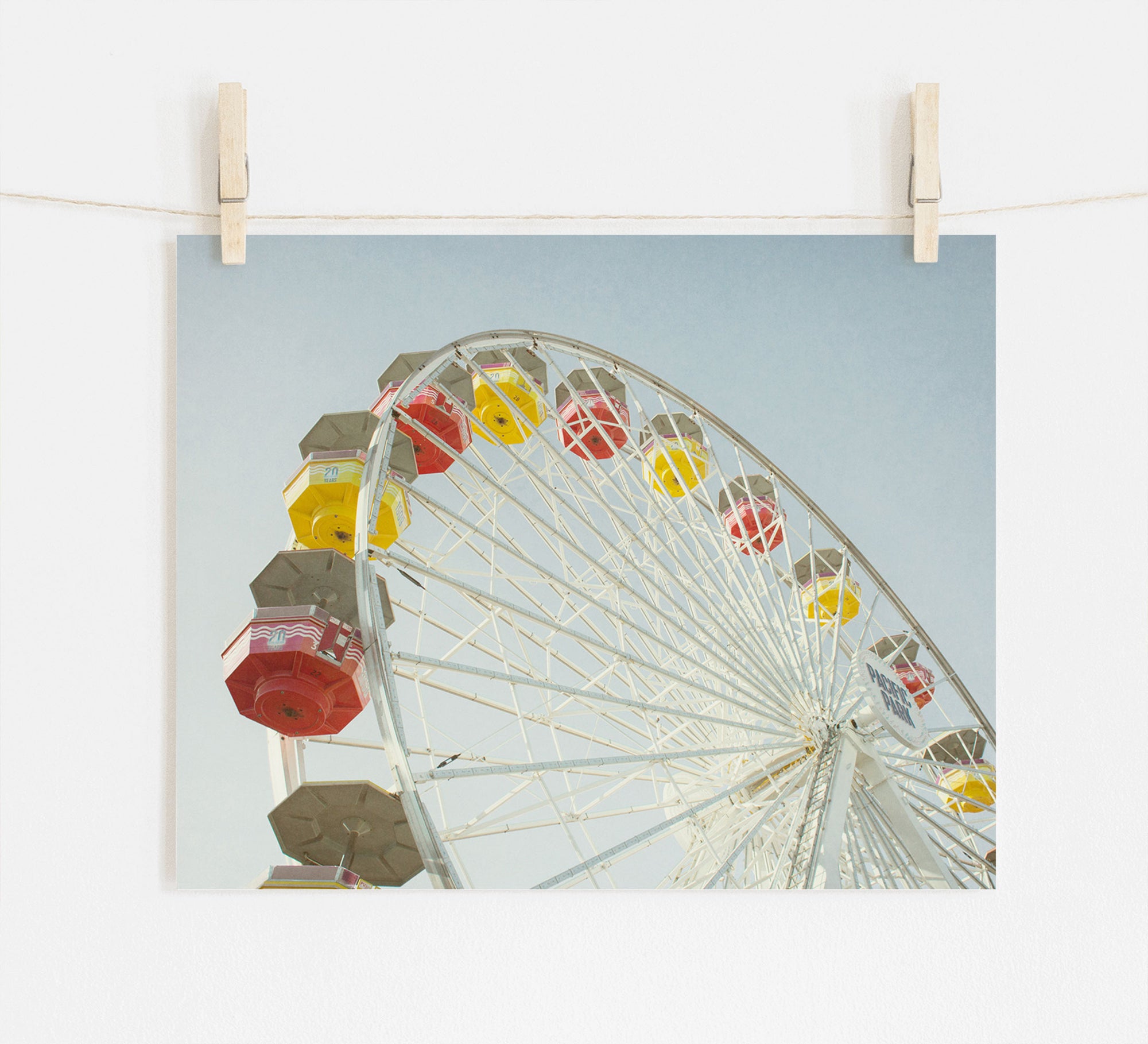 Santa Monica Ferris Wheel Print, &#39;Ferris Above&#39;