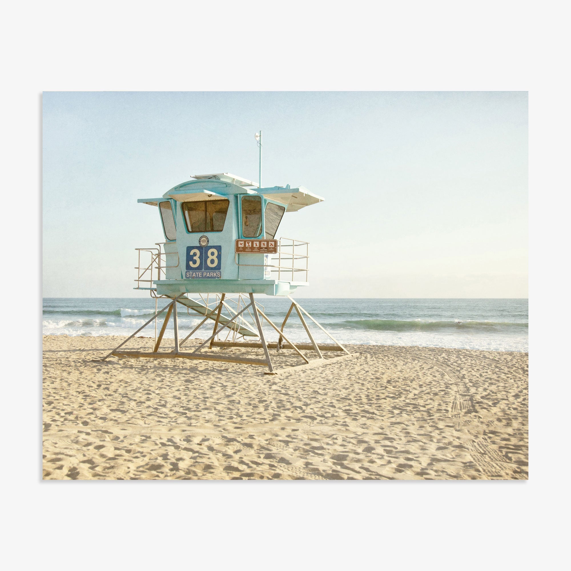 California Coastal Print, 'Carlsbad Lifeguard Tower'