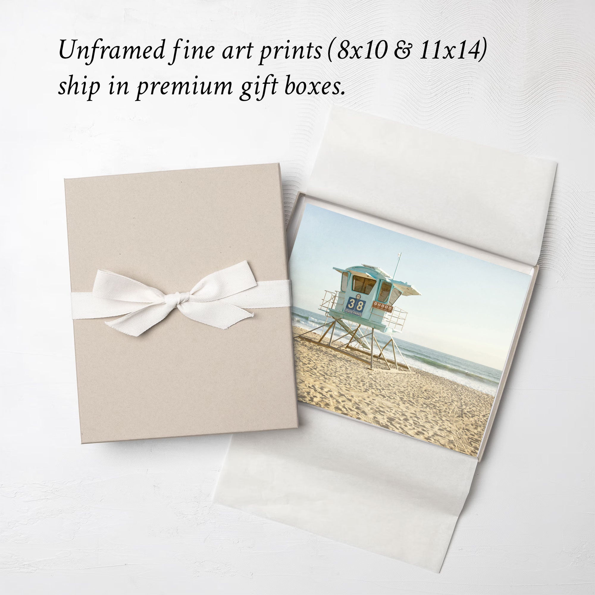 California Coastal Print, &#39;Carlsbad Lifeguard Tower&#39;