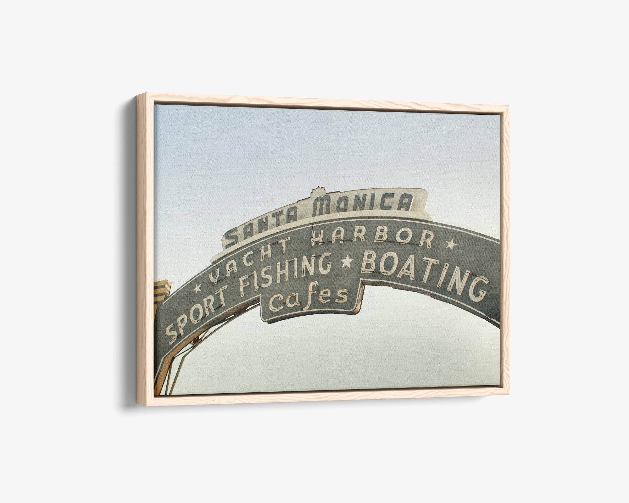 Los Angeles California Canvas Wall Art, &#39;Santa Monica Pier Blues&#39;