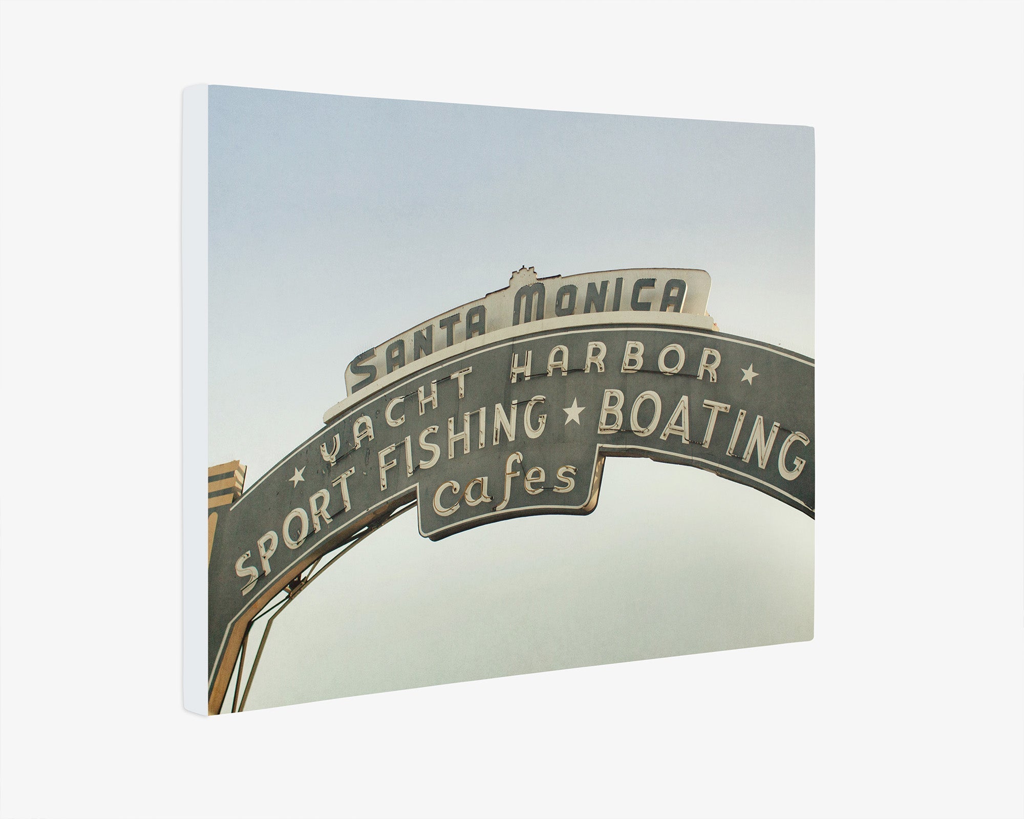 Los Angeles California Canvas Wall Art, &#39;Santa Monica Pier Blues&#39;