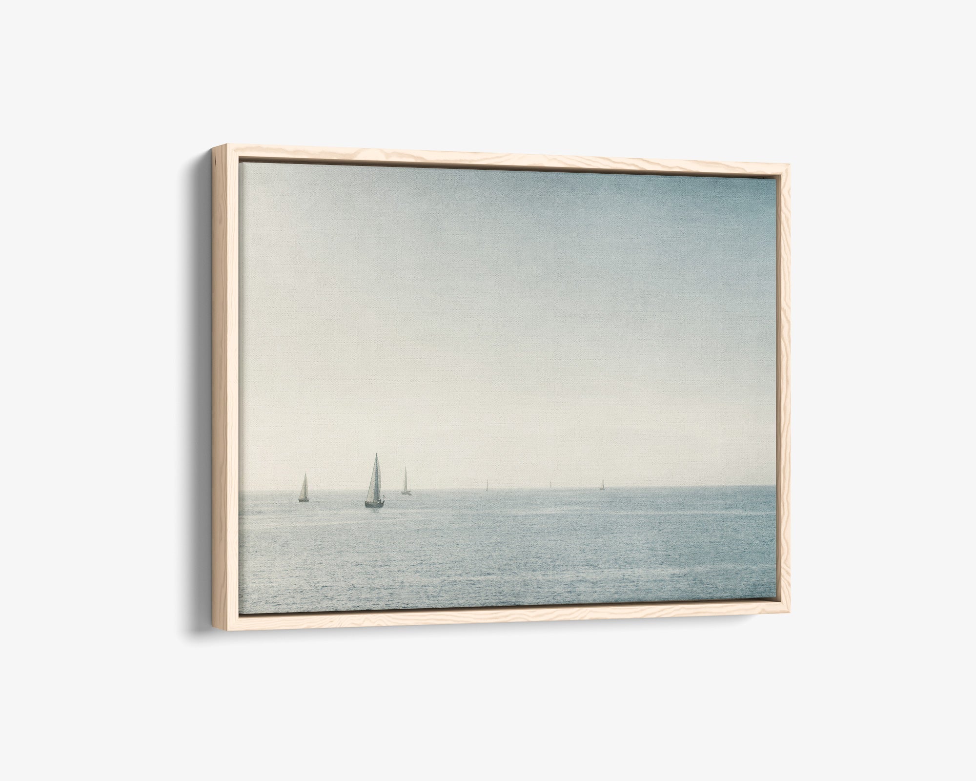 Moody Nautical Seascape Canvas, &#39;Sail Boats Approaching&#39;