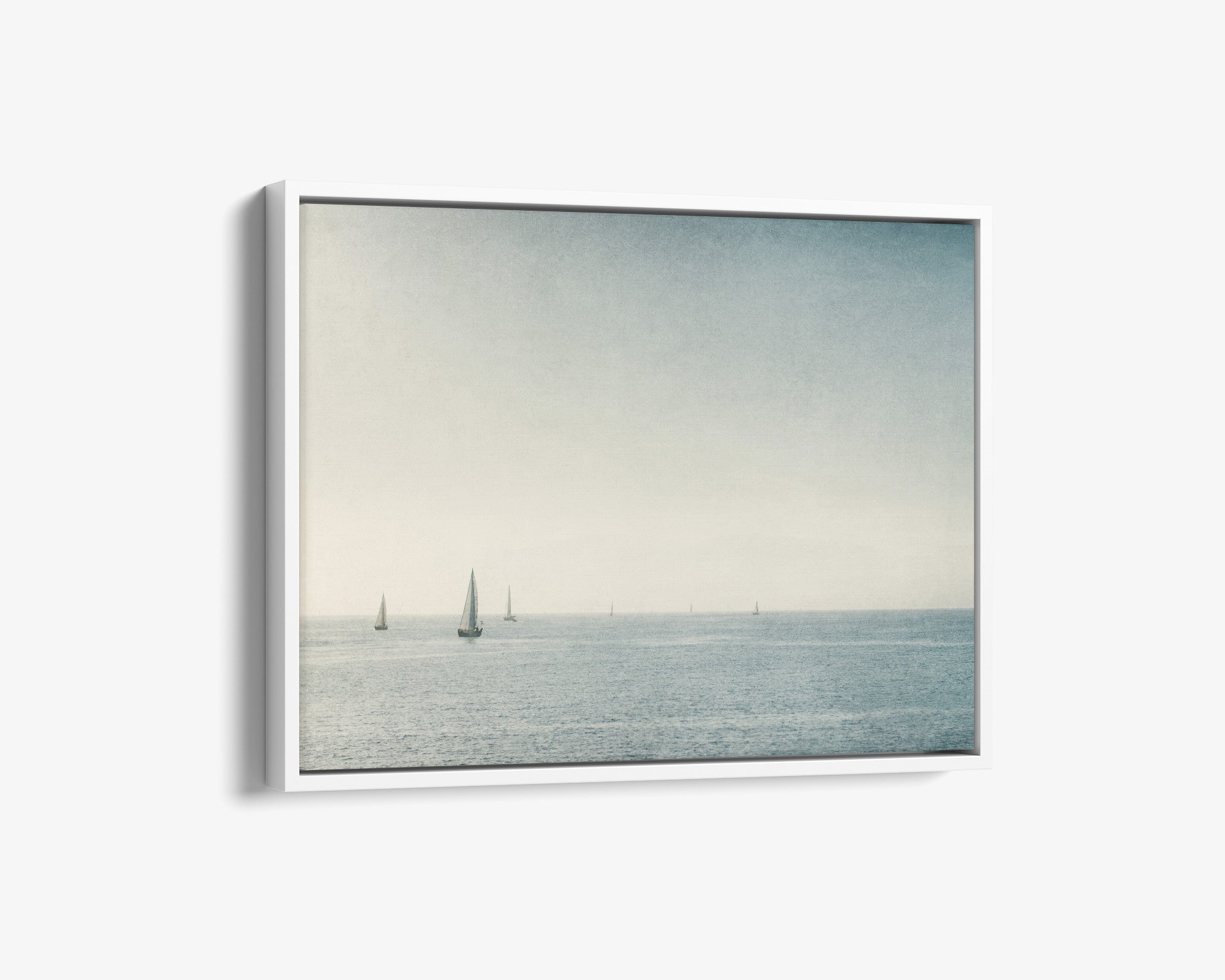 Moody Nautical Seascape Canvas, &#39;Sail Boats Approaching&#39;
