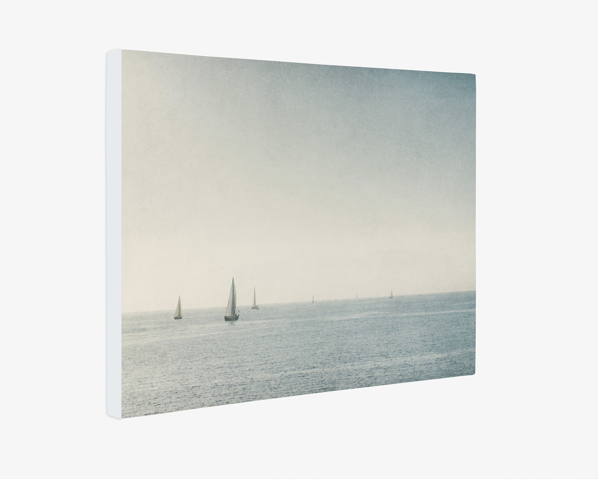 Moody Nautical Seascape Canvas, &#39;Sail Boats Approaching&#39;