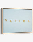 Venice Beach Sign Wall Art, 'Blue Venice'