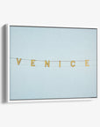 Venice Beach Sign Wall Art, 'Blue Venice'