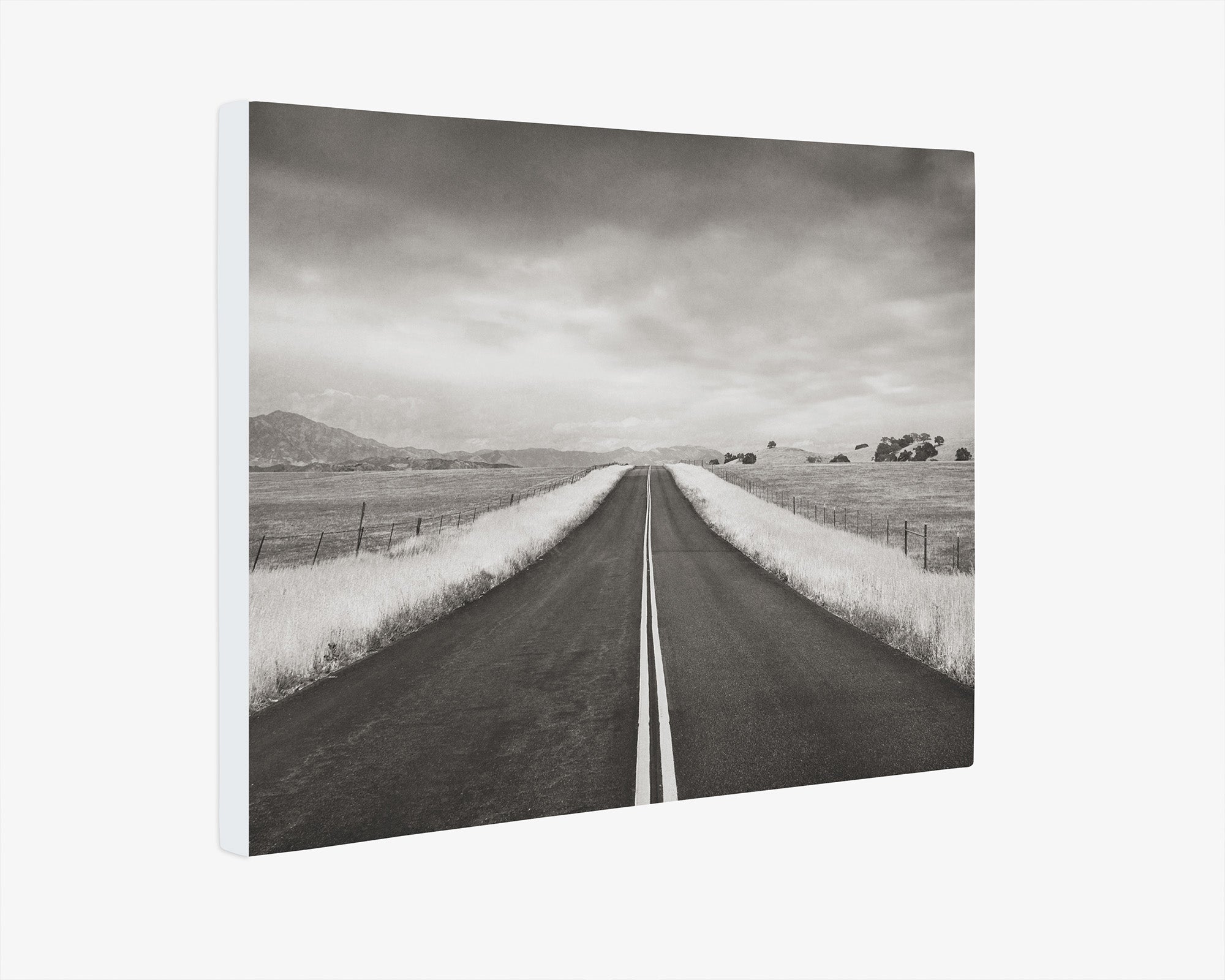 Black and White Rural Landscape Canvas Art, &#39;American Road Trip&#39;