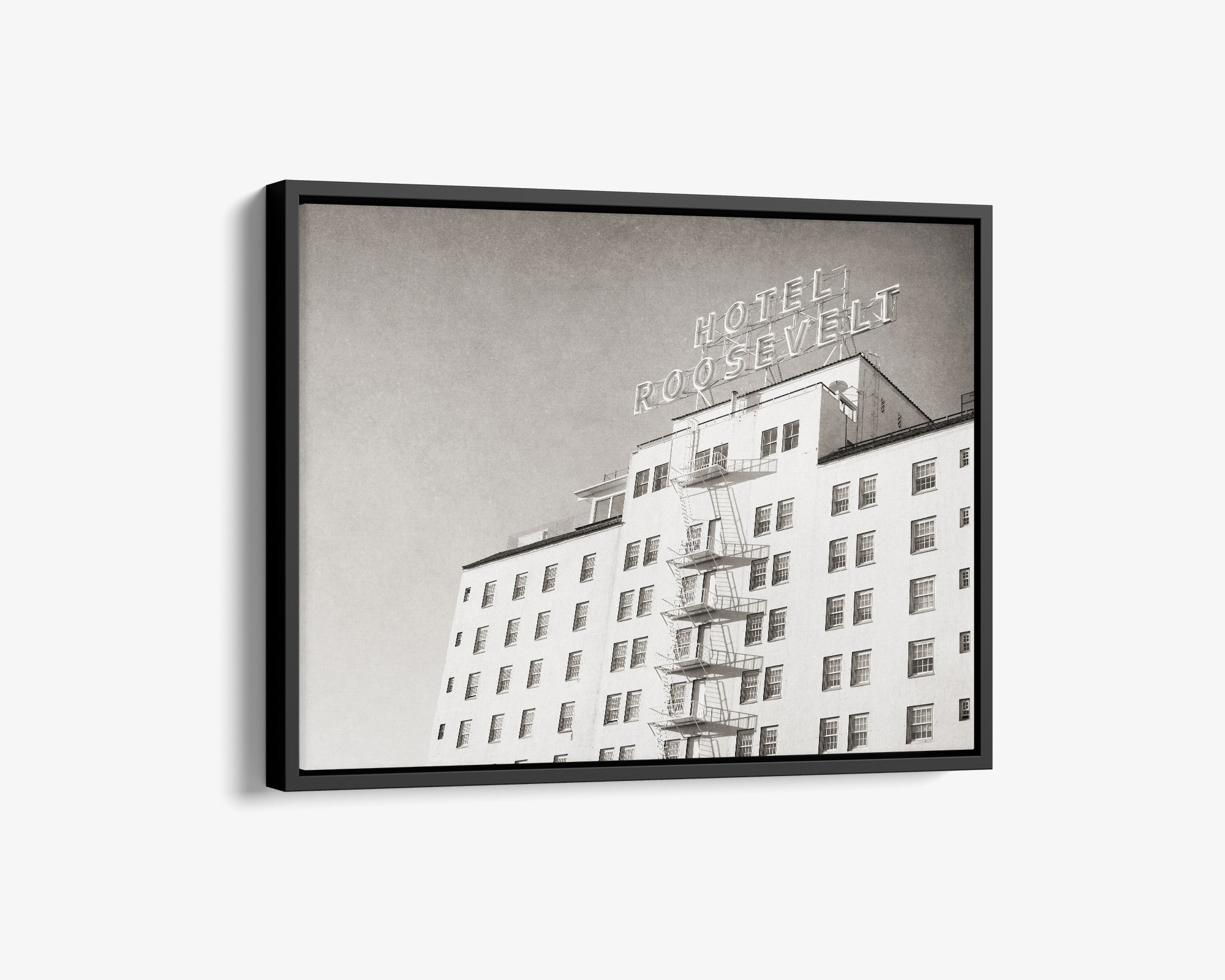 Retro Hollywood Canvas Wall Art, &#39;Night in Tinseltown (Black &amp; White)&#39;