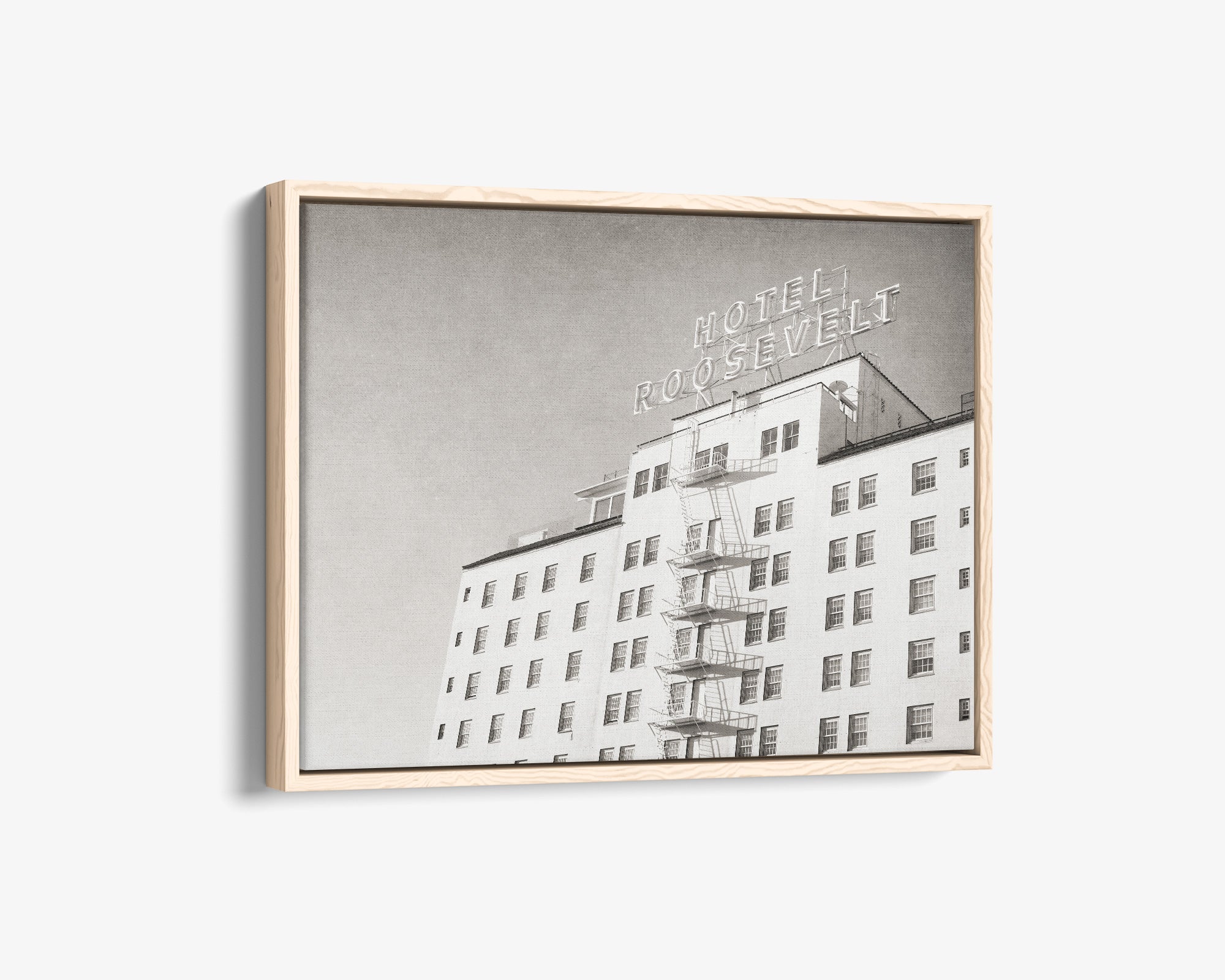 Retro Hollywood Canvas Wall Art, &#39;Night in Tinseltown (Black &amp; White)&#39;