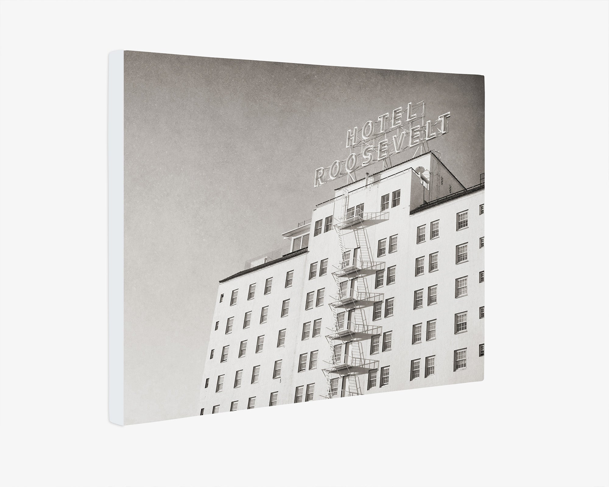 Retro Hollywood Canvas Wall Art, &#39;Night in Tinseltown (Black &amp; White)&#39;