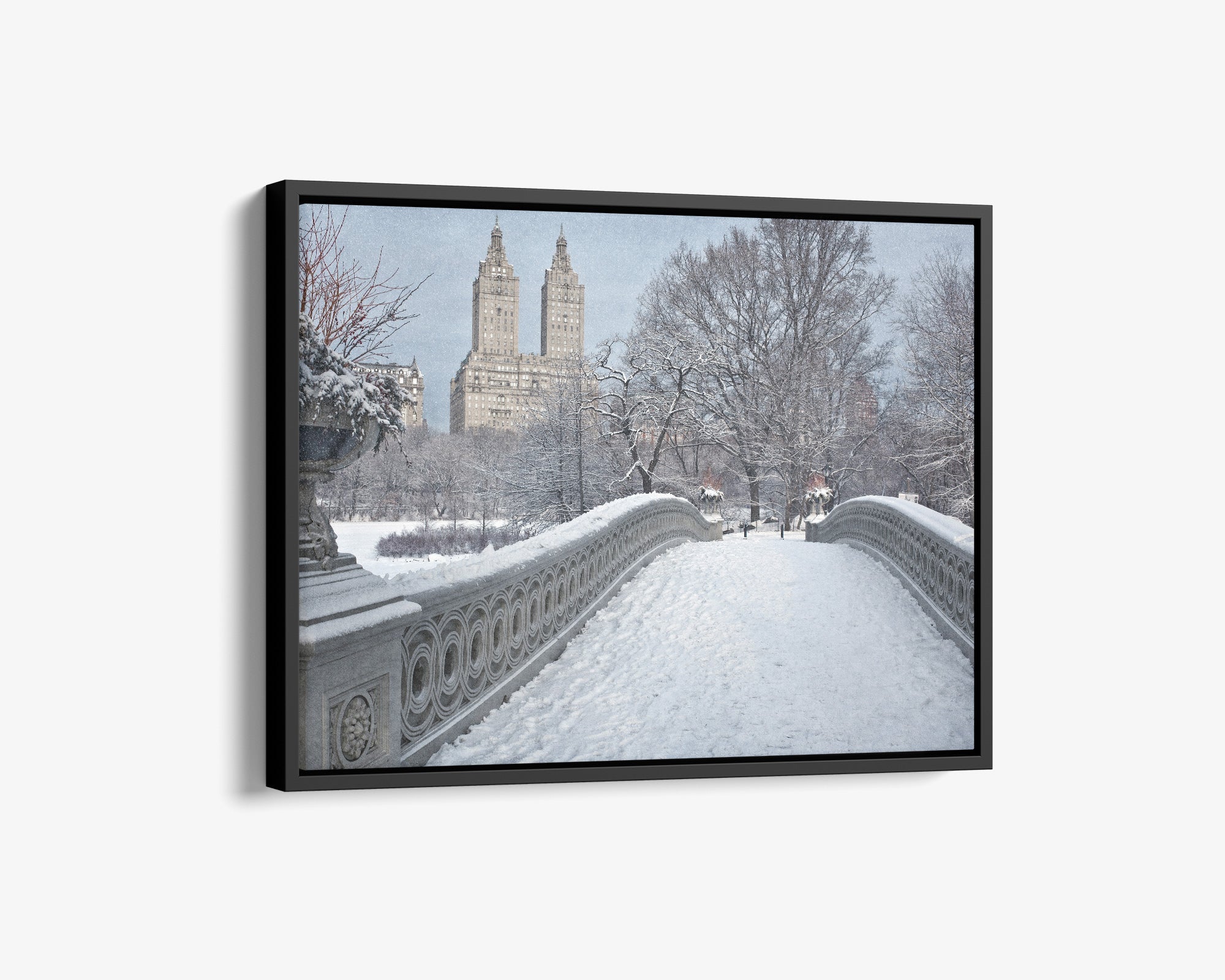 New York City Canvas Wall Art, &#39;Snow on Bow Bridge&#39;
